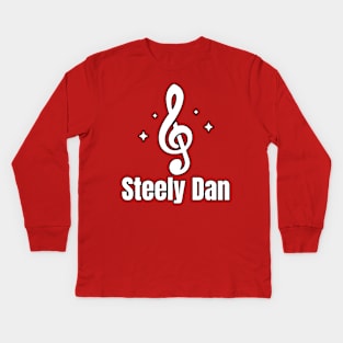 Music steely white Kids Long Sleeve T-Shirt